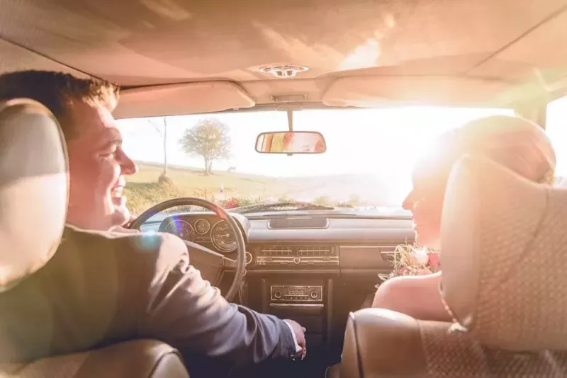 Hochzeitsfotografie Karlsruhe Auto